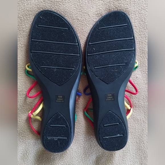 Vintage Kim Rogers Rainbow Rope Sandals - Picture 9 of 9